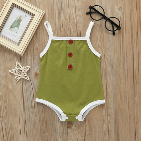DAETIROS Comfortable Sling Newborn Baby Girls Boys Daily Funny Prevalent Solid Rompers Green
DAETIROS Comfortable Sling Newborn Baby Girls Boys Daily Funny Prevalent Solid Rompers Green