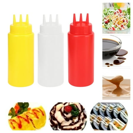3pcs Plastic Ketchup Squeeze Bottles 16oz 3 Hole Refillable Condiment Squirt Bottles for Sauce
3pcs Plastic Ketchup Squeeze Bottles 16oz 3 Hole Refillable Condiment Squirt Bottles for Sauce