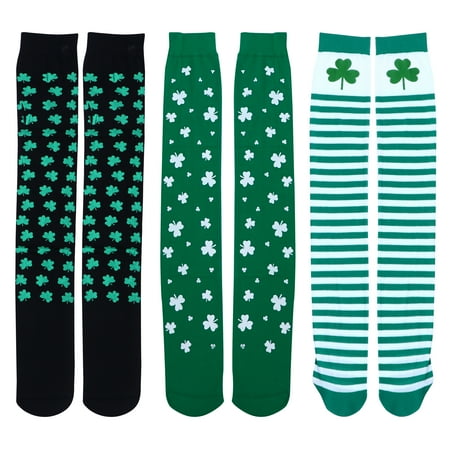 3 Pairs Clover Printing Sock St. Patrick s Day Stocking Long-tube Socks 
3 Pairs Clover Printing Sock St. Patrick s Day Stocking Long-tube Socks