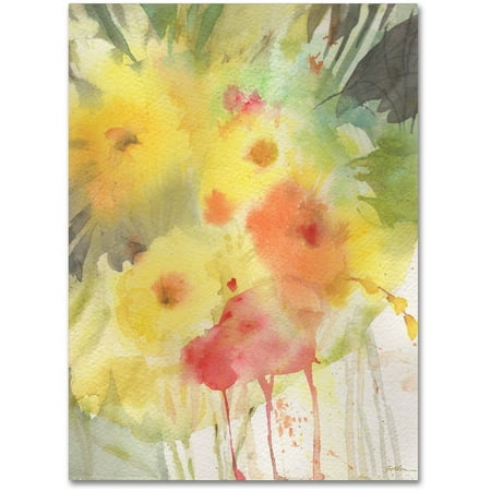 Trademark Fine Art 'Wooded Floral' Canvas Art by Sheila Golden
