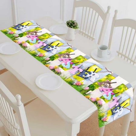 PKQWTM fence and beautiful Tulips with letters EASTER Cotton and Linen Table Runner Kitchen Dining Room Supplies Size 14x72 Inch
PKQWTM fence and beautiful Tulips with letters EASTER Cotton and Linen Table Runner Kitchen Dining Room Supplies Size 14x72 Inch