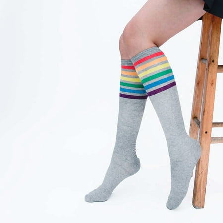 XINKAIRUN Socks 1Pair Thigh High Socks Over Knee Rainbow Stripe Girls Football Socks Gray Gray (Buy 3 Get 2 Free)
XINKAIRUN Socks 1Pair Thigh High Socks Over Knee Rainbow Stripe Girls Football Socks Gray Gray (Buy 3 Get 2 Free)