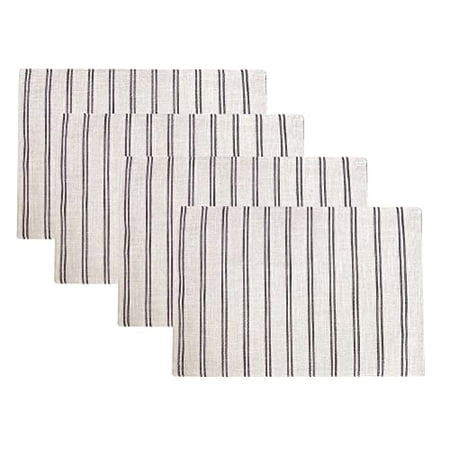 Fennco Styles Modern Striped Linen Blend Placemats 14 W x 20 L Set of 4 - Slate Woven Table Mats for Home Décor Dining Table Banquets Family Gathering and Special Events
Fennco Styles Modern Striped Linen Blend Placemats 14 W x 20 L Set of 4 - Slate Woven Table Mats for Home Décor Dining Table Banquets Family Gathering and Special Events