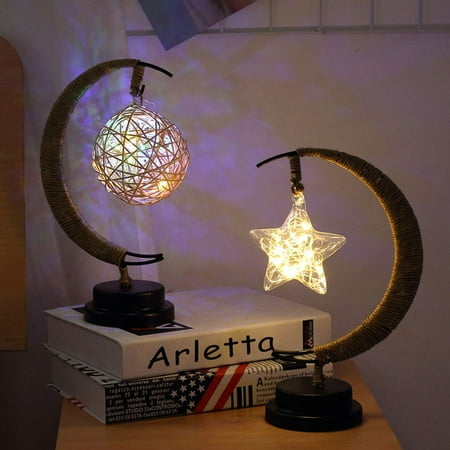 Porfeet Christmas Star Moon Ball Glass LED Night Light Hemp Rope Desk Lamp Home Decor(Warm White Star)
Porfeet Christmas Star Moon Ball Glass LED Night Light Hemp Rope Desk Lamp Home Decor(Warm White Star)