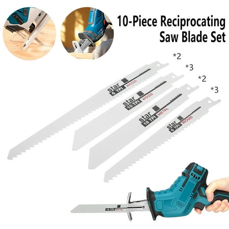 Keyohome 10PC Reciprocating Saw Blades Set 6 inches 8 inches White Reciprocating Replacement Blade Kit for Metal Pruning Wood Cutting
Keyohome 10PC Reciprocating Saw Blades Set 6 inches 8 inches White Reciprocating Replacement Blade Kit for Metal Pruning Wood Cutting