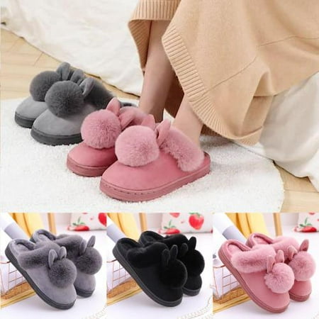 Zhaomeidaxi 1 Pair Womens Cozy Slippers Fuzzy Wool-Like Plush Fleece Lined House Shoes w/Indoor Outdoor Anti-Skid Rubber Sole
Zhaomeidaxi 1 Pair Womens Cozy Slippers Fuzzy Wool-Like Plush Fleece Lined House Shoes w/Indoor Outdoor Anti-Skid Rubber Sole