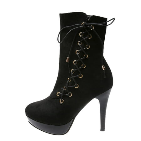 Toe Round Thin Boots Fashion Heels Breathable Shoes Women s High Laceup Short Leather Women s Boots
Toe Round Thin Boots Fashion Heels Breathable Shoes Women s High Laceup Short Leather Women s Boots