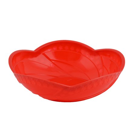 Household Plastic Flower Shaped Candy Snack Fruit Salad Storage Basket Red