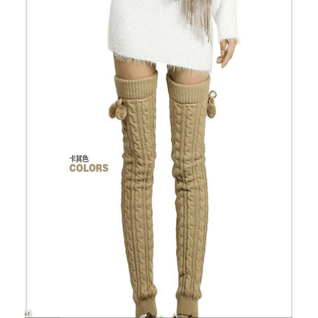 Seyurigaoka Women Solid Color Knitted Leg Warmer Over Knee High Footless Socks Thermal Stockings for Winter
Seyurigaoka Women Solid Color Knitted Leg Warmer Over Knee High Footless Socks Thermal Stockings for Winter
