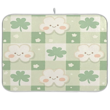 WOBOGO St Patricks Day Clouds Kitchen Drying Mat Heat Resistant Drainage with Non-Slip Rubber Backing Hides Stains Super Absorbent Easy to Clean 16×18in
WOBOGO St Patricks Day Clouds Kitchen Drying Mat Heat Resistant Drainage with Non-Slip Rubber Backing Hides Stains Super Absorbent Easy to Clean 16×18in