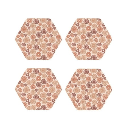 Leather Coasters Set of 4 - Mushrooms2 Lightweight Non-Slip Drink Coasters for Desk Anti-Scalding Desk Cup Coasters for Office Table Decor Hexagon 
Leather Coasters Set of 4 - Mushrooms2 Lightweight Non-Slip Drink Coasters for Desk Anti-Scalding Desk Cup Coasters for Office Table Decor Hexagon