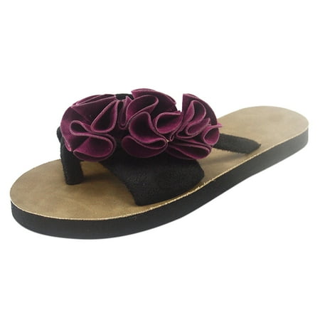 zttd women beach breathable flowers sandals home slipper flip-flops flat shoes women s slipper a