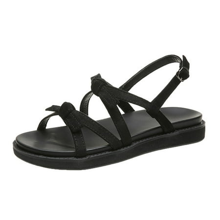 Fashion Women s Summer Double Bow Suede Simple Buckle Thick Soled Thin Strap Sandals Pu sandals for Women Black
Fashion Women s Summer Double Bow Suede Simple Buckle Thick Soled Thin Strap Sandals Pu sandals for Women Black