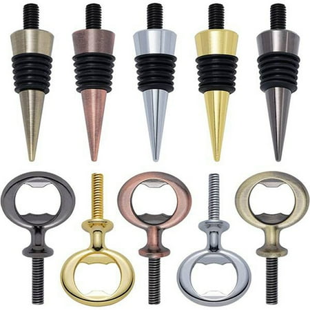 5Pcs Metal Wine Stopper and 5 Pcs Stainless Steel Bottle Opener Chrome Bottle Stopper Bottle Opener Inserts Set Hardware
5Pcs Metal Wine Stopper and 5 Pcs Stainless Steel Bottle Opener Chrome Bottle Stopper Bottle Opener Inserts Set Hardware
