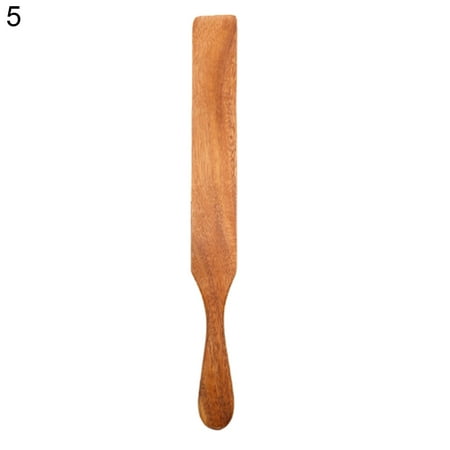 Long Handle Non Sticky Wooden Shovel Spatula Slotted Turner Cooking Utensil