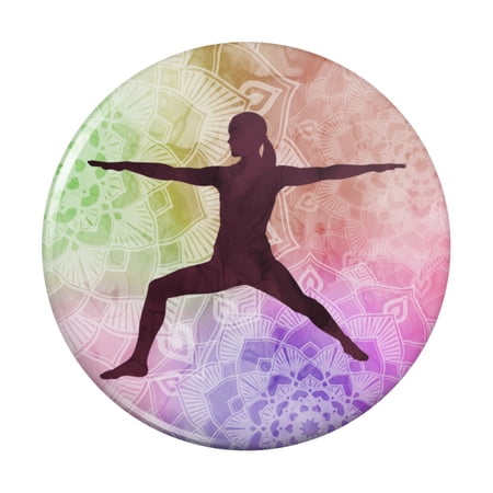 Warrior II 2 Yoga Pose Kitchen Refrigerator Locker Button Magnet