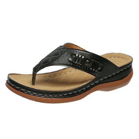 sandals for Women Ladies Fashion Summer Solid Color Hollow Car Seam Wedge Beach Flip Flops PU Dress Sandals for Women Black
sandals for Women Ladies Fashion Summer Solid Color Hollow Car Seam Wedge Beach Flip Flops PU Dress Sandals for Women Black