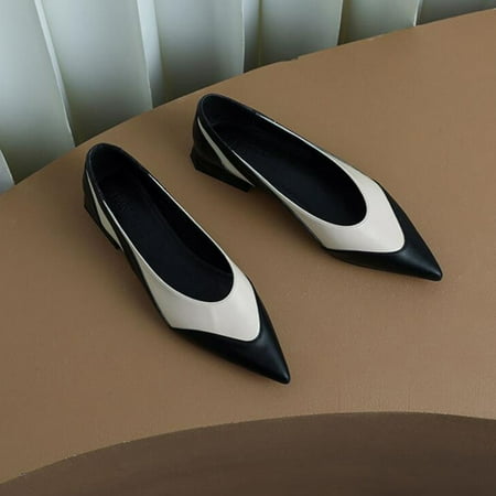 Cathalem Women Casual Shoes Autumn And Winter Simple Pointed Toe Color Matching Fashion Low Womens Work Shoes Office Casual Black 7
Cathalem Women Casual Shoes Autumn And Winter Simple Pointed Toe Color Matching Fashion Low Womens Work Shoes Office Casual Black 7