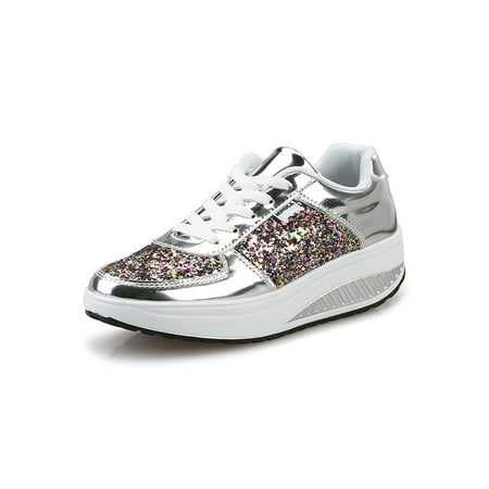Ritualay Womens Sneakers Wedge Trainers Lace Up Walking Shoes Non Slip Rocker Heel Casual Shoe Women Ladies Platform Silver 9
Ritualay Womens Sneakers Wedge Trainers Lace Up Walking Shoes Non Slip Rocker Heel Casual Shoe Women Ladies Platform Silver 9