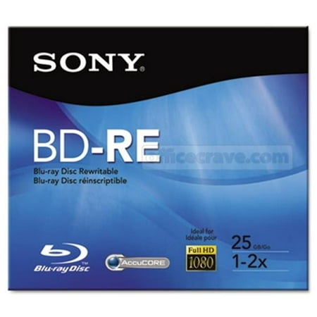 Sony BNE25RH2 BD-RE Rewritable Disc, 25GB, 2x