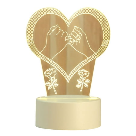 Heart-shaped Balloon LED Night Light Table Lamp Home Party Decor Valentines Gift