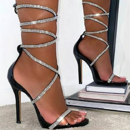NECHOLOGY Womens Rubber Sandals Women Stiletto Sandals Shoes With Rhinestone Straps Roman High Flat Sandals for Women Dressy Black 8
NECHOLOGY Womens Rubber Sandals Women Stiletto Sandals Shoes With Rhinestone Straps Roman High Flat Sandals for Women Dressy Black 8