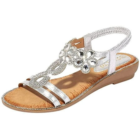 Ladies Flat Sandals Shoes Women Fashion T Strap Summer Flip Flops Sandal Rhinestone Bling Backstrap Beach Sandal
Ladies Flat Sandals Shoes Women Fashion T Strap Summer Flip Flops Sandal Rhinestone Bling Backstrap Beach Sandal