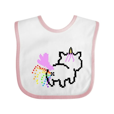 Inktastic Pixel Unicorn Butt Gift Baby Boy or Baby Girl Bib