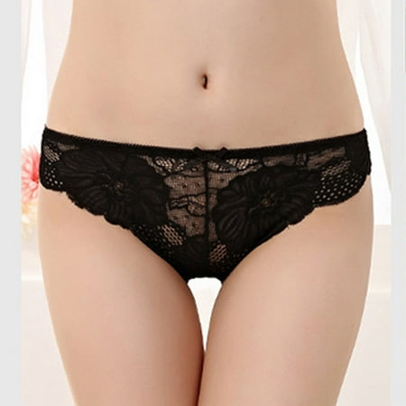 Women s Sexy Cute Underpants Bow Panties Low Waist Lace Briefs Underwear Please buy one or two sizes up