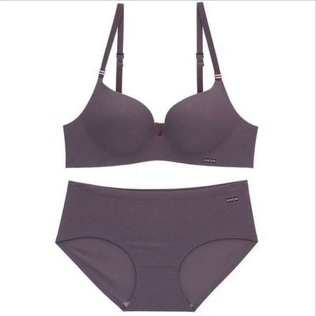 Clearance Ladies Bra Set One-piece Seamless Solid Color Ladies Bra Set Sexy No Steel Ring Underwear Gathered Bra purple 80
Clearance Ladies Bra Set One-piece Seamless Solid Color Ladies Bra Set Sexy No Steel Ring Underwear Gathered Bra purple 80