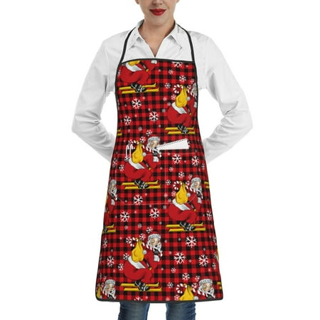 Rocae Vintage Santa Skiing Red Plaid for Kitchen Aprons for Women Adjustable Cooking Kitchen Chef Apron for Men with Pockets
Rocae Vintage Santa Skiing Red Plaid for Kitchen Aprons for Women Adjustable Cooking Kitchen Chef Apron for Men with Pockets