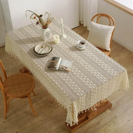 CUH Beige Washable Table Cloths Rectangle Coffee Covers Hollow Out Tassel Home Decor Holiday Tablecloth
CUH Beige Washable Table Cloths Rectangle Coffee Covers Hollow Out Tassel Home Decor Holiday Tablecloth