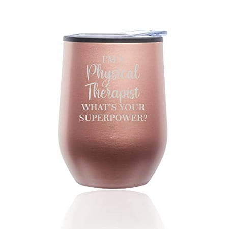 Stemless Wine Tumbler Coffee Travel Mug Glass with Lid Physical Therapist Superpower Funny (Rose Gold)
Stemless Wine Tumbler Coffee Travel Mug Glass with Lid Physical Therapist Superpower Funny (Rose Gold)