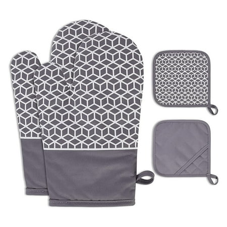 Oven Gloves Pot Holder 4 Piece Set Kitchen Oven Gloves Silicone Non- Design Pot Holder Gloves Gray
Oven Gloves Pot Holder 4 Piece Set Kitchen Oven Gloves Silicone Non- Design Pot Holder Gloves Gray