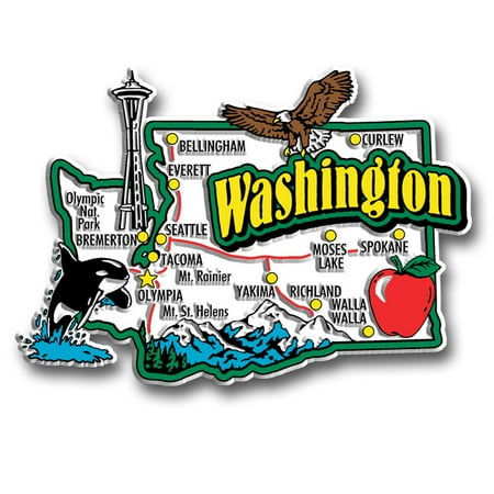Washington Jumbo State Magnet by Classic Magnets