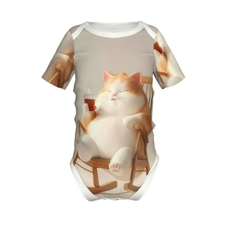 Gaeub Relaxing Cat With Tea Print Infant Climbing Onesie Toddler Outfit Newborn Baby Bodysuit Baby Boy Girl Clothes -9M
Gaeub Relaxing Cat With Tea Print Infant Climbing Onesie Toddler Outfit Newborn Baby Bodysuit Baby Boy Girl Clothes -9M