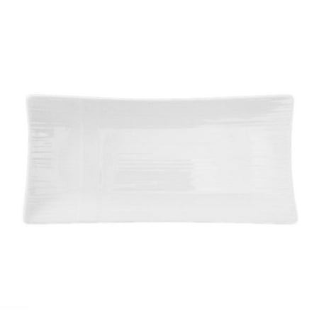 Shanghai Rectangular Plate 15 1/2 W X 7 1/2 L Porcelain White 12 packs