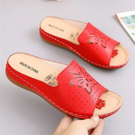 Cathalem Heated Slipper Socks Women Roman Sandals Style Fashion Ladies And Slippers Hollow Summer Flat Heated Slippers for Women Red 6.5
Cathalem Heated Slipper Socks Women Roman Sandals Style Fashion Ladies And Slippers Hollow Summer Flat Heated Slippers for Women Red 6.5