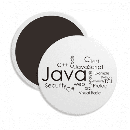 Programmer Program Related Java Round Ceracs Fridge Magnet Keepsake Decoration