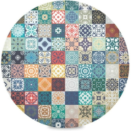 Coolnut Mandala Plaid Round Placemats Set of 1 Non-Slip Heat Resistant Washable Table Mats for Kitchen Dining Table Decoration 15.4 Inch
Coolnut Mandala Plaid Round Placemats Set of 1 Non-Slip Heat Resistant Washable Table Mats for Kitchen Dining Table Decoration 15.4 Inch
