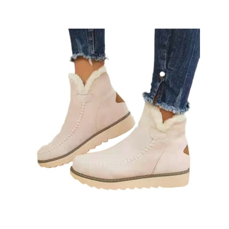 Ymiytan Women Snow Boots Cotton Lining Warm Ankle Boot V Cut Short Bootie Driving Winter Shoes Non-skid Pull On Booties Beige 7
Ymiytan Women Snow Boots Cotton Lining Warm Ankle Boot V Cut Short Bootie Driving Winter Shoes Non-skid Pull On Booties Beige 7