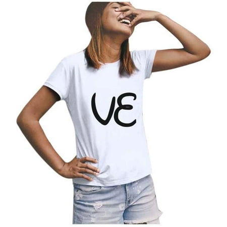 Tops for Womens Valentine s Day Crew Neck Letter Printed Short Sleeves His and Hers Gifts Matching Outfit T-shirts Blouse
Tops for Womens Valentine s Day Crew Neck Letter Printed Short Sleeves His and Hers Gifts Matching Outfit T-shirts Blouse