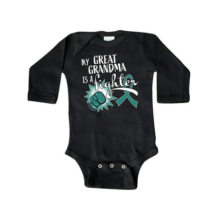 Inktastic Ovarian Cancer Awareness My Great Grandma is a Fighter Gift Baby Boy or Baby Girl Long Sleeve Bodysuit
Inktastic Ovarian Cancer Awareness My Great Grandma is a Fighter Gift Baby Boy or Baby Girl Long Sleeve Bodysuit