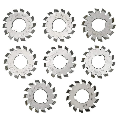 8Pcs Gear Cutter High Speed Steel Milling Cutter 20° Pressure Angle Cutting Tool Industrial Supplies M1.5 5mmx6mm
8Pcs Gear Cutter High Speed Steel Milling Cutter 20° Pressure Angle Cutting Tool Industrial Supplies M1.5 5mmx6mm