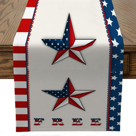 Independence Day Table Runner Stripe and Star 4th of July Patriotic Memorial Day Dinning Room Home Decoration
Independence Day Table Runner Stripe and Star 4th of July Patriotic Memorial Day Dinning Room Home Decoration