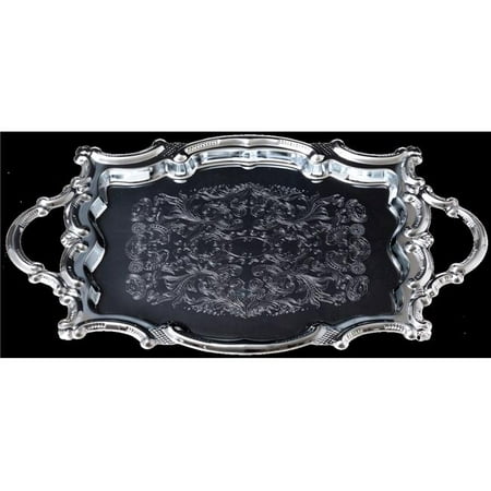 Art Judaica 44404 26 x 37 cm Nickel Tray with Handles