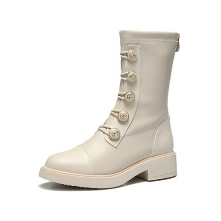 Ritualay Womens Casual Leather Boot Stretchy Mid Calf Boots Walking Work Round Toe Beige 7.5
Ritualay Womens Casual Leather Boot Stretchy Mid Calf Boots Walking Work Round Toe Beige 7.5