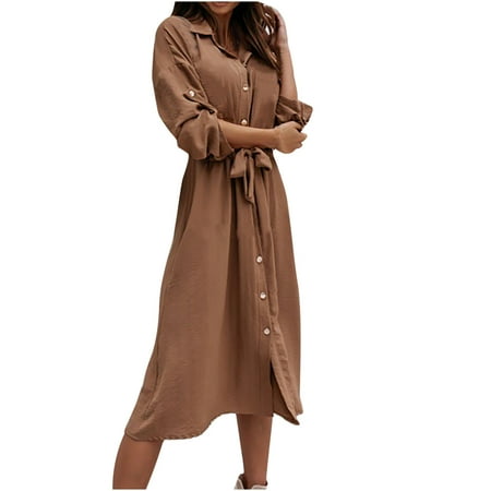 Red Dress Summer Dress Women s Summer Trendy Sexy Turndown Collar Long Sleeves Solid Color Button Belt Casual Dress Savings Clearance Deals Summer Dresses for Women 2022 Maxi Dress Off-White S
Red Dress Summer Dress Women s Summer Trendy Sexy Turndown Collar Long Sleeves Solid Color Button Belt Casual Dress Savings Clearance Deals Summer Dresses for Women 2022 Maxi Dress Off-White S
