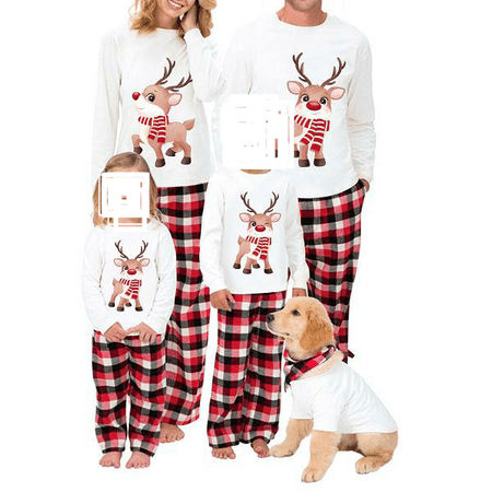 Zoiuytrg Christmas Family Matching Pajamas Elk Printed T-shirt Plaid Pants Soft Xmas Pajamas Matching Sets
Zoiuytrg Christmas Family Matching Pajamas Elk Printed T-shirt Plaid Pants Soft Xmas Pajamas Matching Sets