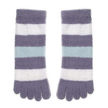 Naiyafly 1Pair Warm Towel Socks Sport Socks Sleep Socks Stripes A2